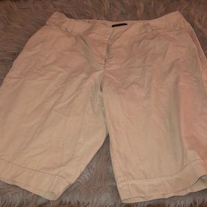 Khaki long knee shorts